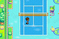 Mario Tennis: Power Tour (Game Boy Advance) screenshot: The deserted junior class court