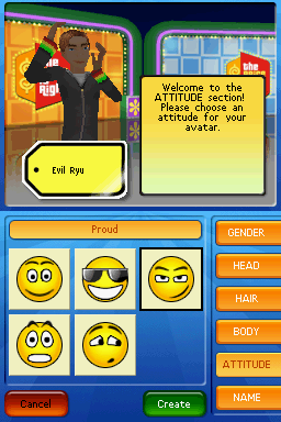 The Price is Right: 2010 Edition (Nintendo DS) screenshot: It's time to customize your avatar!