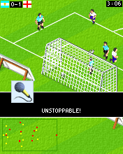 Actua Soccer 2006: International Edition (J2ME) screenshot: That's a goal!