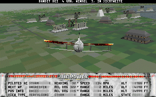 Air Power: Battle in the Skies (DOS) screenshot: Strafing (VGA)