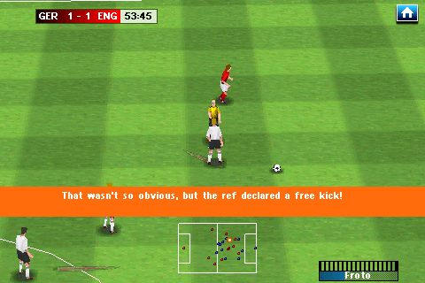 Real Soccer 2009 (Android) screenshot: Foul