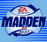 Madden NFL 2001 (Game Boy Color) screenshot: Splash shown in intro sequence