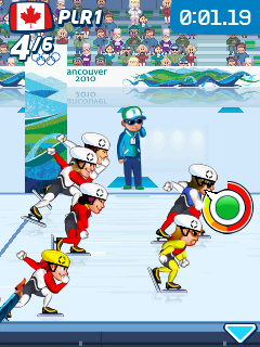 Vancouver 2010: Official Mobile Game of the Olympic Winter Games (J2ME) screenshot: Skating