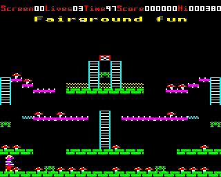 Magic Mushrooms (BBC Micro) screenshot: Level 2