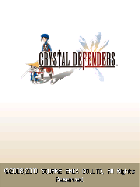 Crystal Defenders (Windows Mobile) screenshot: Title screen