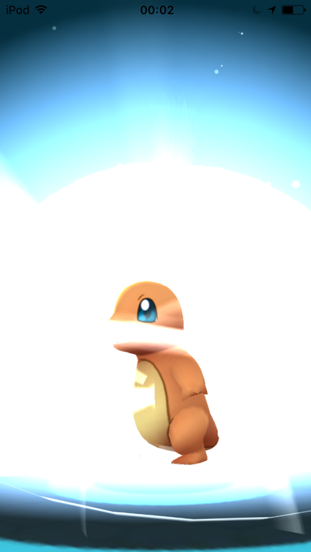 Pokémon GO (iPhone) screenshot: Evolving my Charmander...