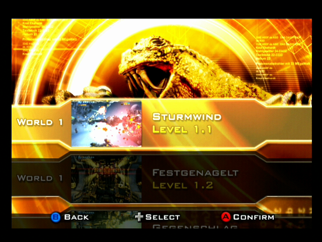 Sturmwind (Dreamcast) screenshot: Unlockable bonuses