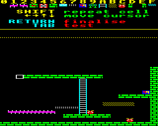 Magic Mushrooms (BBC Micro) screenshot: Level creation in progress