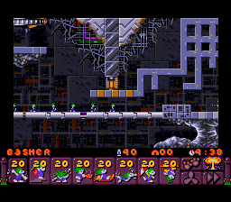 Lemmings 2: The Tribes (SNES) screenshot: Space