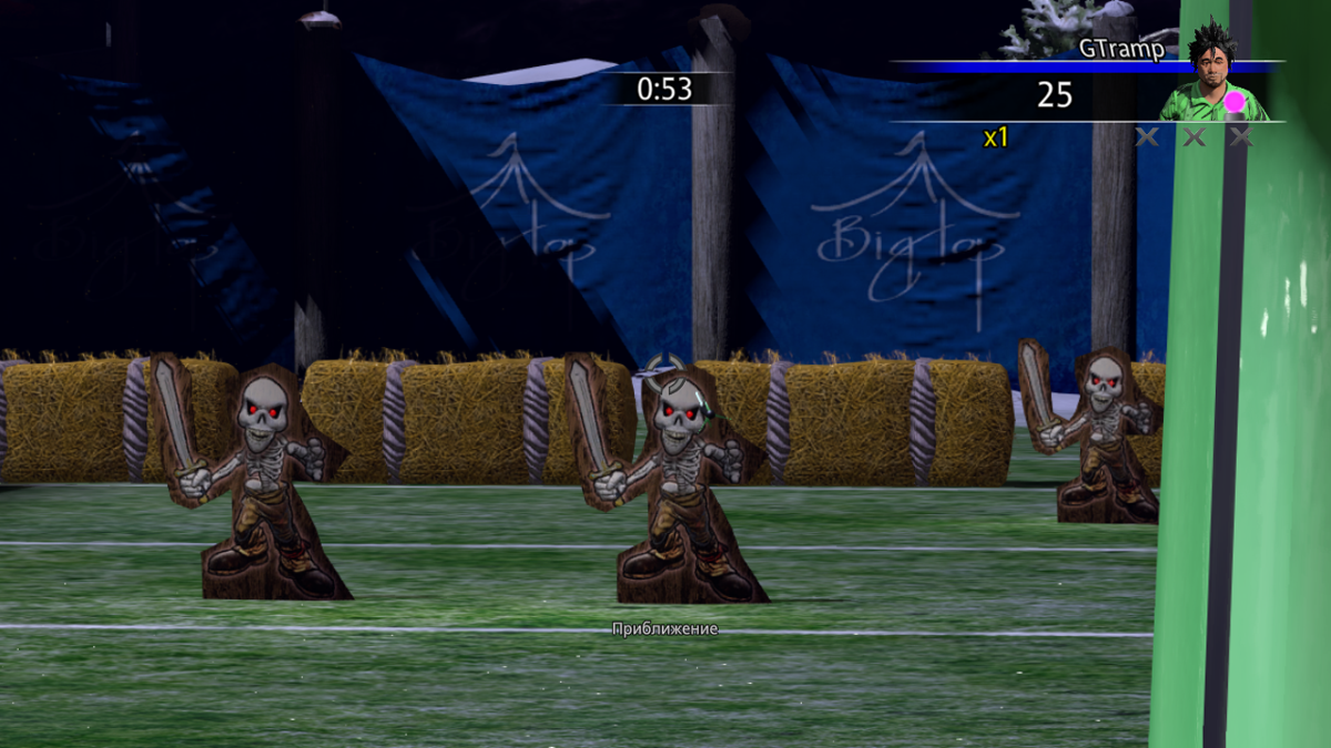 Sports Champions 2 (PlayStation 3) screenshot: Archery challenge - shoot the skeletons