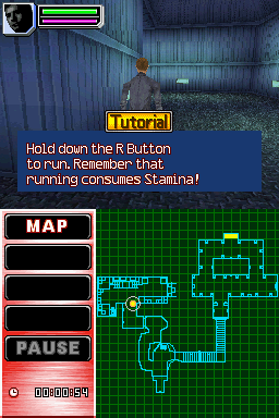 Alex Rider: Stormbreaker (Nintendo DS) screenshot: The opening stage will teach you the controls through tutorial messages.