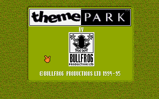Theme Park (Amiga CD32) screenshot: Title page.