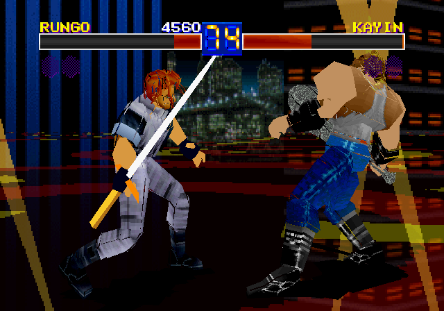 Battle Arena Toshinden Remix (SEGA Saturn) screenshot: Fighting