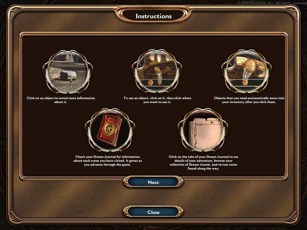Dream Chronicles: The Book of Air (Windows) screenshot: Instructions 1