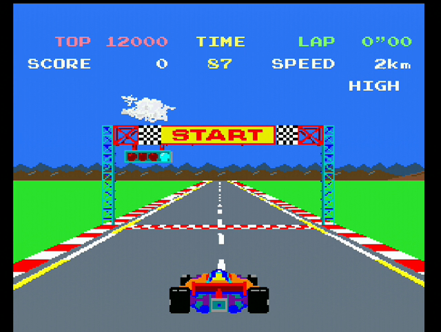 Namco Museum 64 (Dreamcast) screenshot: Starting a race in Pole Position