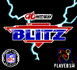 NFL Blitz (Game Boy Color) screenshot: Title shown in intro sequence