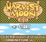 Harvest Moon GB (Game Boy Color) screenshot: Title screen