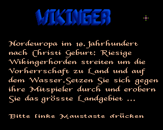 Amiga Spiele 1 (Amiga) screenshot: Wikinger: a little background is given.