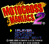 Motocross Maniacs 2 (Game Boy Color) screenshot: Main Menu