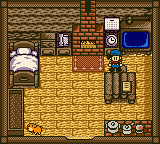 Harvest Moon GB (Game Boy Color) screenshot: Home sweet home...