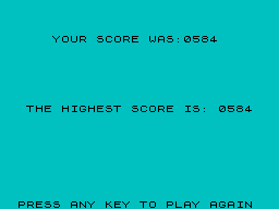 Airbrush (ZX Spectrum) screenshot: Getting a score