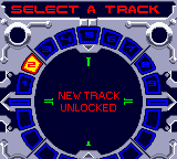 San Francisco Rush 2049 (Game Boy Color) screenshot: New track unlocked.