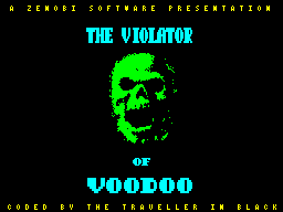 The Violator of Voodoo (ZX Spectrum) screenshot: The title screen