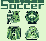 Elite Soccer (Game Boy) screenshot: Main menu