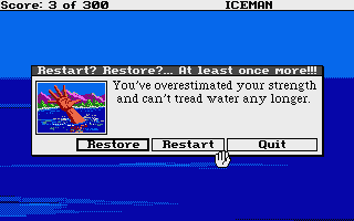 Code-Name: Iceman (Atari ST) screenshot: I drowned