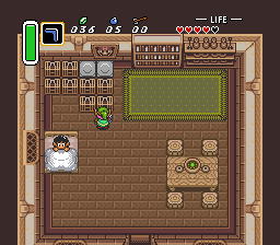The Legend of Zelda: A Link to the Past (SNES) screenshot: Picture, picture, on the wall, who's the greatest plumber of them all?