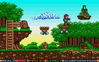 Elf (Atari ST) screenshot: It's my grave stone to the left