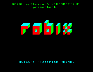 Robix (Exelvision) screenshot: Title screen