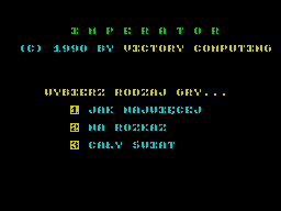 Imperator (ZX Spectrum) screenshot: Title screen