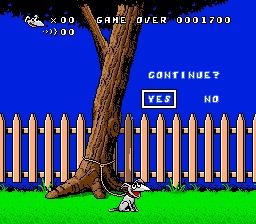 Family Dog (SNES) screenshot: Continue screen