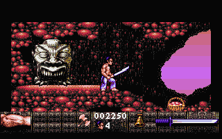 First Samurai (Atari ST) screenshot: That's an ugly rock... or something