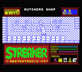 Streaker (MSX) screenshot: I am in a shop