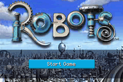 Robots (Game Boy Advance) screenshot: Title screen (U.S. version)