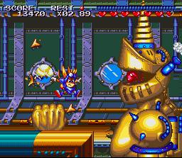 Sparkster (SNES) screenshot: Big Boi boss