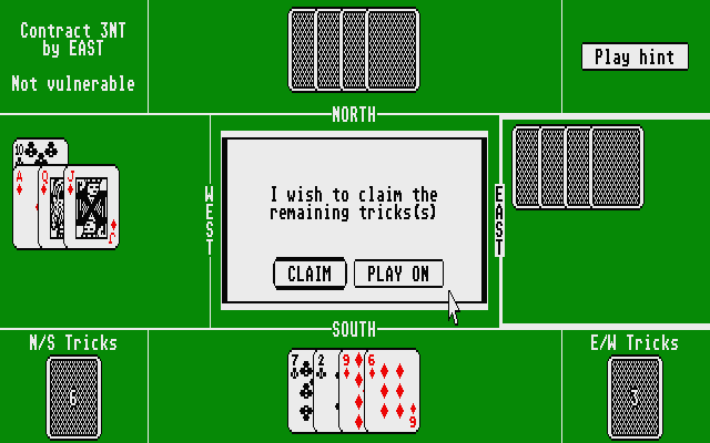 Omar Sharif on Bridge (Atari ST) screenshot: Sometimes you have to make choices