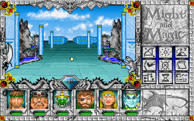 Might and Magic III: Isles of Terra (FM Towns) screenshot: Start of the game