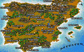 Vengeance of Excalibur (Atari ST) screenshot: Large map