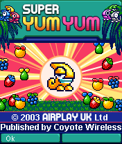 Super Yum Yum (J2ME) screenshot: Title screen