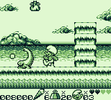 The Smurfs Travel the World (Game Boy) screenshot: To get crystal pieces, you literally have to kick butt