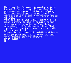 Dungeon Adventure (MSX) screenshot: Title and starting location