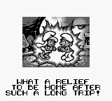 The Smurfs Travel the World (Game Boy) screenshot: At home at last