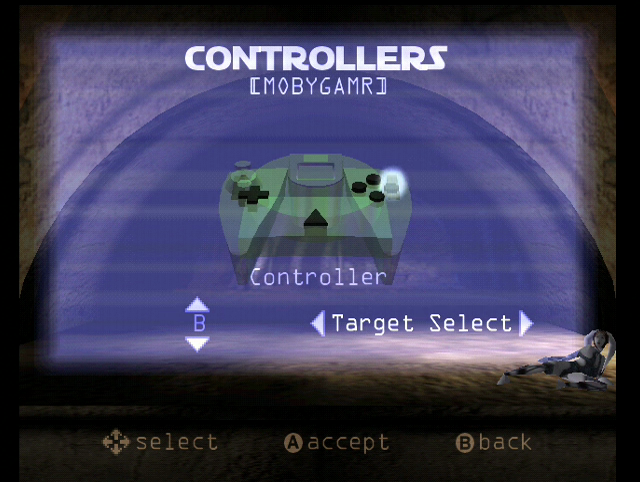 Star Wars: Demolition (Dreamcast) screenshot: Dreamcast controller configuration