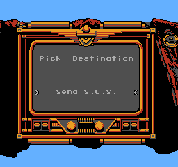 Rocket Ranger (NES) screenshot: Your wristwatch computer.