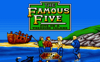 The Famous Five: Five on a Treasure Island (Atari ST) screenshot: Title screen