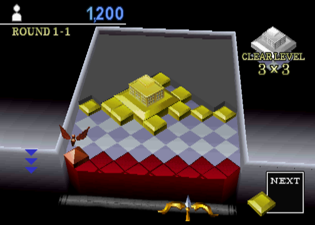 Builder's Block (PlayStation) screenshot: The first puzzle