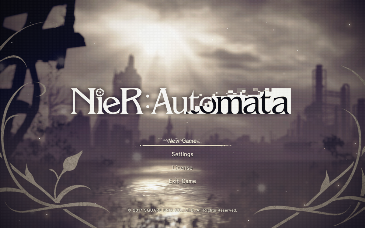 NieR: Automata (Windows) screenshot: Main menu